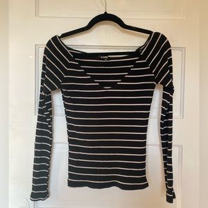 Off shoulder striped top - REFORMATION